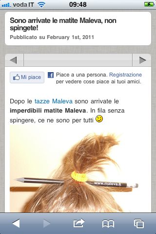 iPhone Maleva page